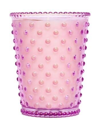 Bougie Simpatico Hobnail Glass #43 Rhubarbe & Rose 1