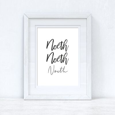 Noeth Naked Naked Naked Home Welsh Print A4 Normal