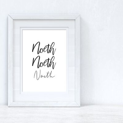 Noeth Naked Naked Naked Home Welsh Print A4 Normal