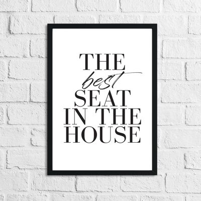 El mejor asiento de la casa Baño Home Print A4 Normal