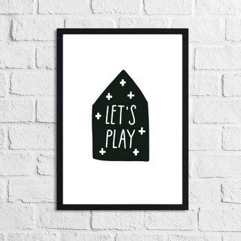 Scandinave Lets Play Childrens Nursery Bedroom Print A4 Normal