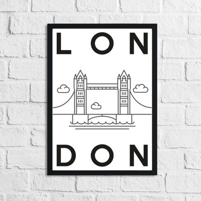 London Landmark Childrens Room Print A4 Normal