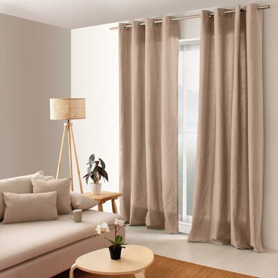 Tenda con occhielli, 135 x 240 cm, Beige Naturale, 100% cotone, Collezione PANAMA