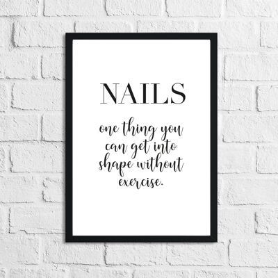 Nail Technician Dressing Room Simple Print A4 Normal