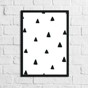 Motif triangle scandinave Chambre d'enfant pour chambre d'enfant Prin A4 Normal