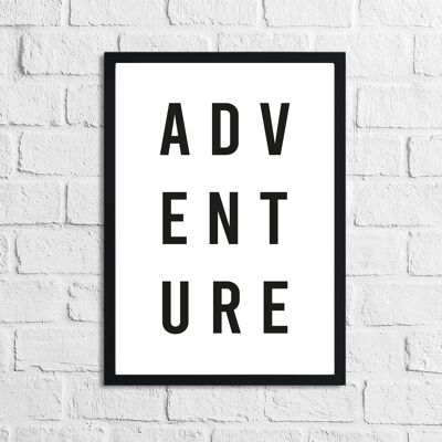 Adventure Travel Inspirational Quote Print A4 Normal