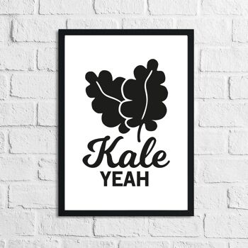 Kale Yeah Humorous Kitchen Home Impression simple A4 Normal