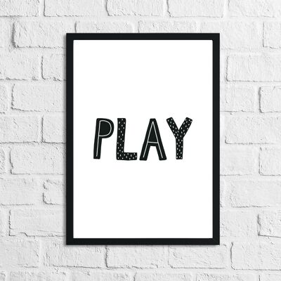 Scandinavian Play Childrens Nursery Bedroom Print A4 Normal