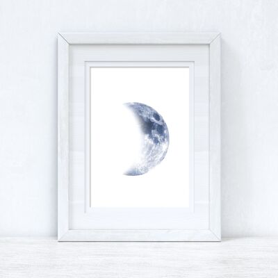 Half Blue Moon Dormitorio Hogar Impresión simple A4 Normal