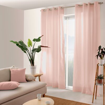 Tenda con occhielli, 135 x 240 cm, Rosa antico, 100% cotone, Collezione PANAMA