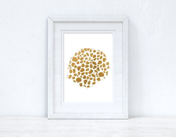 GIRAFE Gold Circle Dressing Simple Print A4 Normal