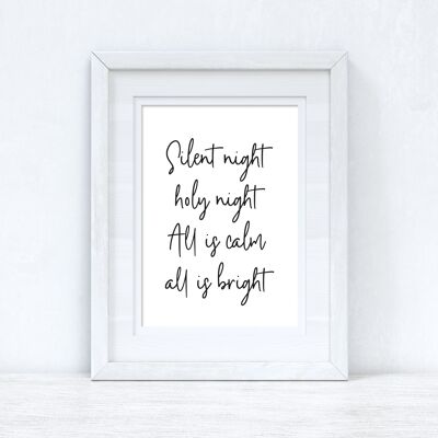 Silent Night Christmas Seasonal Home Print DIN A4 Normal