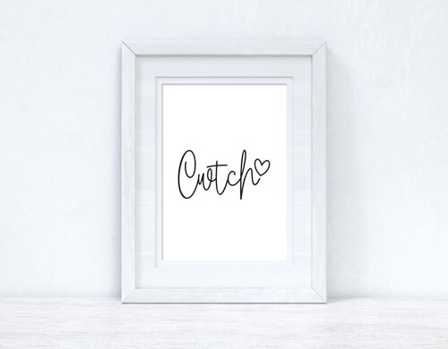 Cwtch Cuddle Heart Home Welsh Print A4 Normal