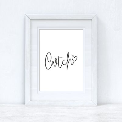 Cwtch Cuddle Heart Home Welsh Print A4 Normale