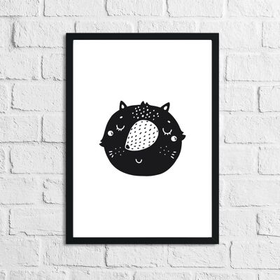 Scandinavian Fox Childrens Nursery Room Print A4 Normal