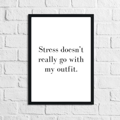 El estrés realmente no va con mi atuendo Vestidor Simple A4 Normal