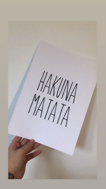 Hakuna Matata Simple Home Print A4 Normal