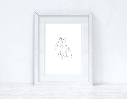 Line Work Woman With Bag Simple Home Bedroom Dressing Room P A4 Normal