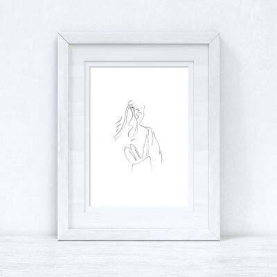 Line Work Woman With Bag Simple Home Schlafzimmer Dressing Room P A4 Normal