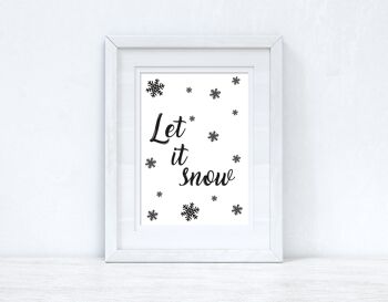 Let It Snow Christmas Home Print A4 Normal