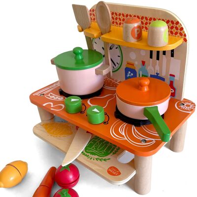 Wooden kitchen playset