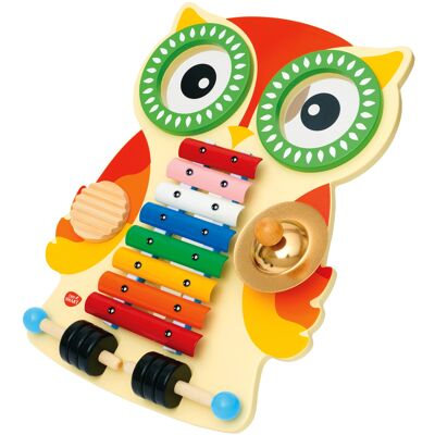 Wooden owl musical set