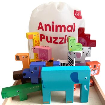 ENSEMBLE DE PUZZLES EN BOIS POUR EMPILER ET ÉQUILIBRER DES ANIMAUX 7