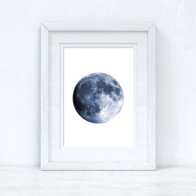 Full Blue Moon Dormitorio Inicio Impresión simple A4 Normal