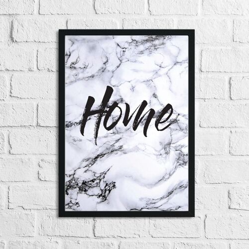 Home Dark Marble Background Simple Home Print A4 Normal