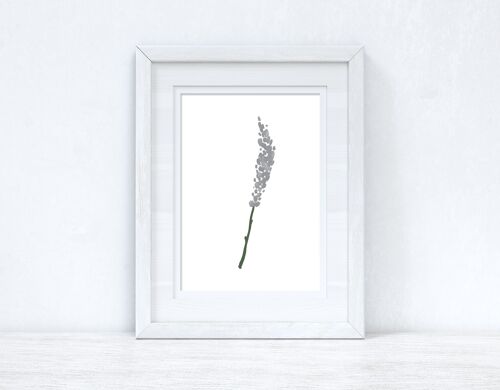 Grey Green Watercolour Flower 1 Bedroom Home Print A4 Normal