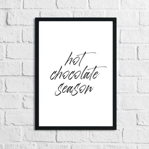 Hot Chocolate Season Kitchen Print A4 Normal