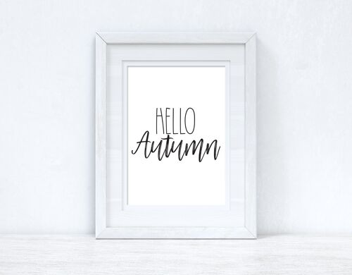 Hello Autumn Seasonal Home Print A4 Normal
