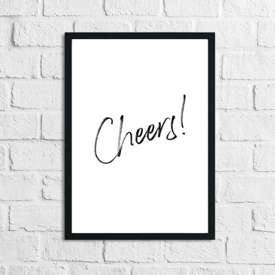 Cheers Drink Alcohol Print A4 Normal