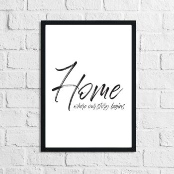 Accueil Là où notre histoire commence Simple Home Print A4 Normal