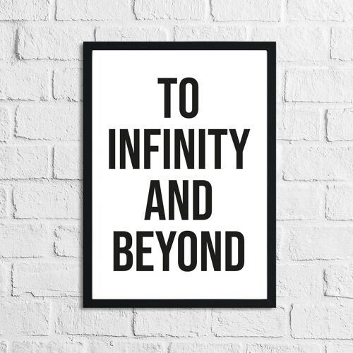 To Infinity And Beyond Childrens Room Bedroom Print A4 Normal