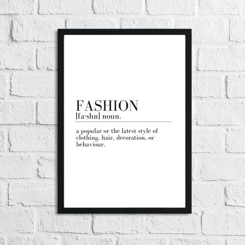 Fashion Definition Dressing Room Simple Home Print A4 Normal
