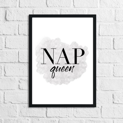 Nap Queen Grey Room Quote Print A4 Normal