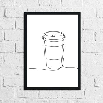 Mug de voyage Simple Line Work Kitchen Print A4 Normal