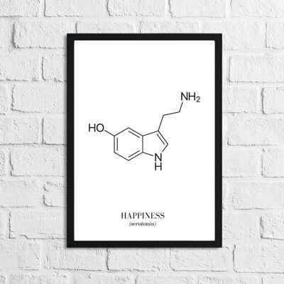 Happiness Chemical Home Inspirierender Zitatdruck A4 Normal