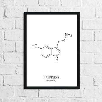 Bonheur Chemical Home Inspirational Quote Print A4 Normal