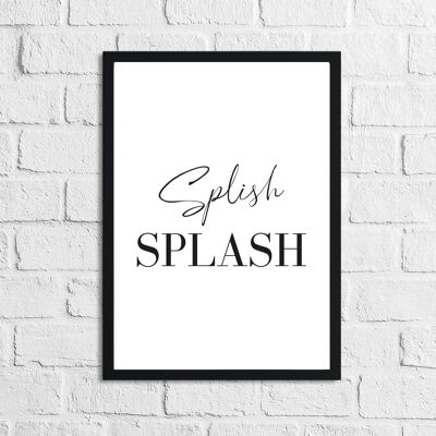 Splish Splash Script Baño Imprimir A4 Normal