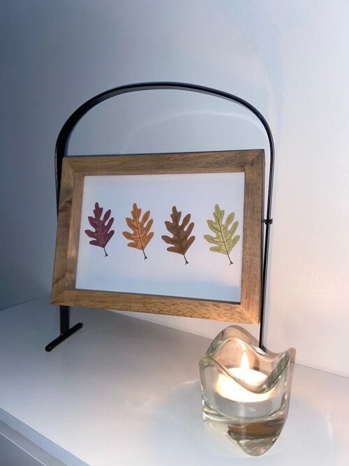 Neutral Tones Earthy 4 Leaves Autumn Seasonal Home Print A4 Normal