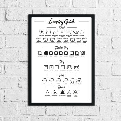 Laundry Guide Simple Print A4 Normal