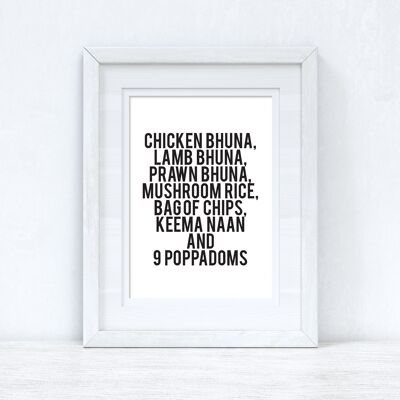 Chicken Bhuna 1 Gavin Stacey Kitchen Funny Simple Print A4 Normal