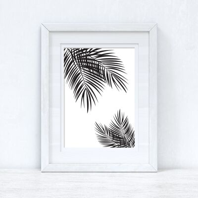 Palm Leaves Black Home Simple Home Print A4 Normal
