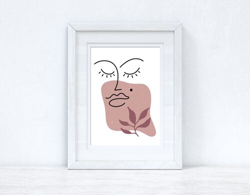 Blush Pinks Face Abstract 2 Colour Shapes Home Print A4 Normal