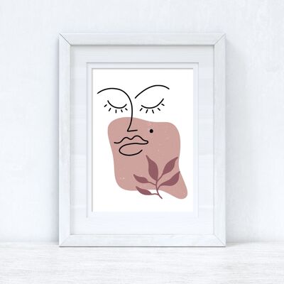 Blush Pinks Face Abstract 2 Color Shapes Home Print A4 Normal