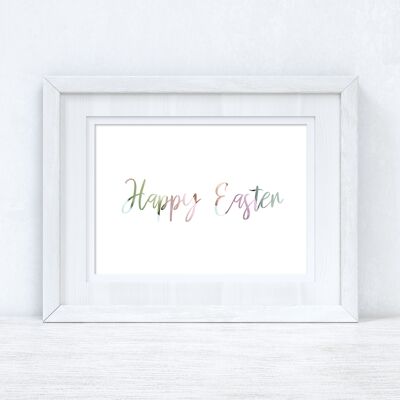 Happy Easter Landscape Spring Seasonal Home Print A4 Normal