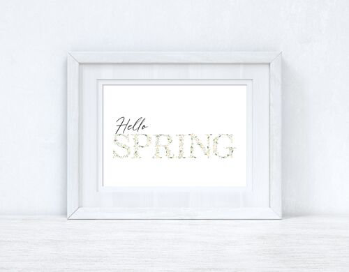 Hello Spring Landscape Floral Letters Spring Seasonal Home P A4 Normal
