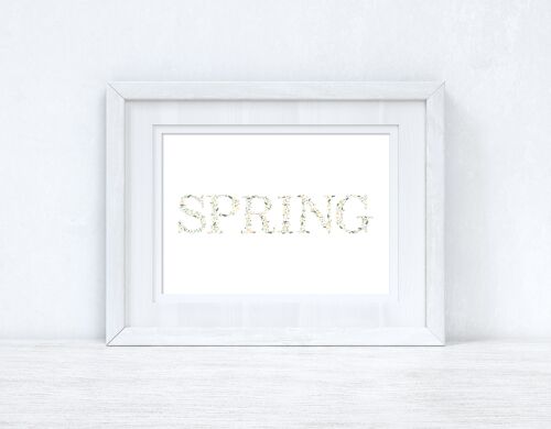 Spring Floral Letters Landscape Spring Seasonal Home Print A4 Normal